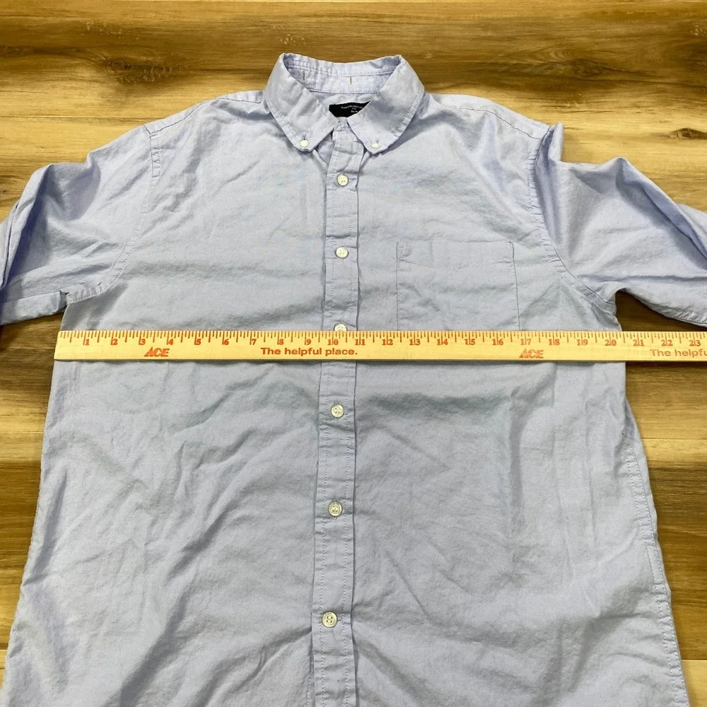 Banana Republic Oxford Shirt Mens Medium Slim Cotton Classic Light Blue Office